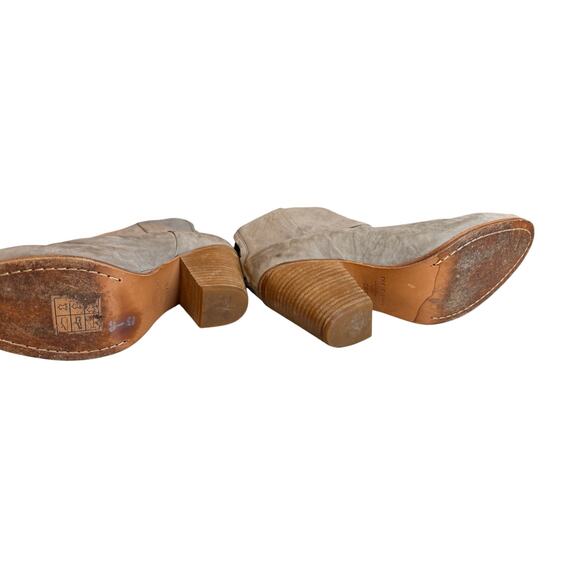 rag & bone Newbury Oiled Suede Heeled Bootie Boots Gray 9.5 - Picture 8 of 9